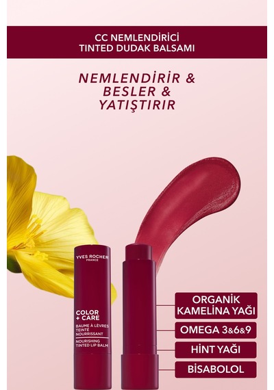 Yves Rocher Cc Nemlendirici Tinted Dudak Balsamı - Mürdüm