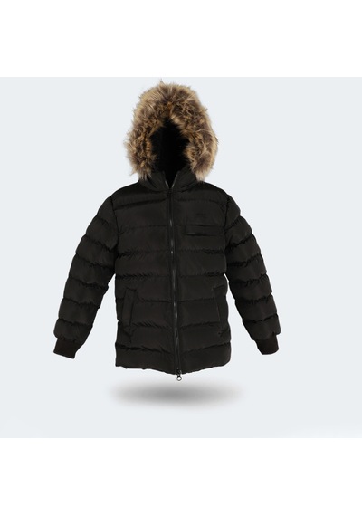 Slazenger  CALISTO NEW Çocuk Kapüşonlu Şişme Siyah Mont & Kaban