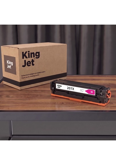 Kingjet Hp Uyumlu 207x W2213x Kırmızı Yüksek Kapasiteli Tekli Çipli Uyumlu  Toner