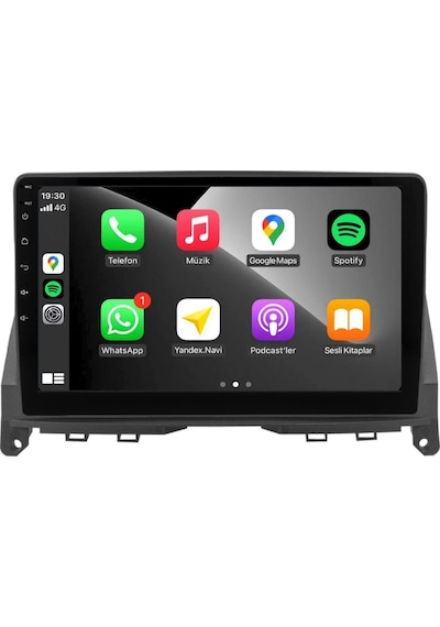 Mercedes W204 Araç Multimedya Android Ekran Carplay Navigasyon Double Teyp 2+32 9" 06-11 Black Blueway