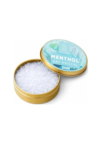 Saf Kristal Mentol, Buhar Banyosu, Sauna Ve Hamam İçin, Katkısız Ve Doğal, 25g