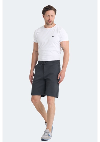 Slazenger Velvela 2 Li Set Erkek Şort Siyah - Koyu Gri