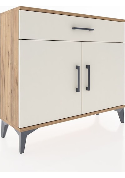 Arges Şifonyer Tek Raflı Tek Çekmeceli 2 Kapaklı 88x30x80 Çam... Çam