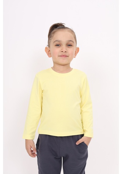 Toontoy Kids Toontoy Unisex Çocuk Tişört Açık Sarı