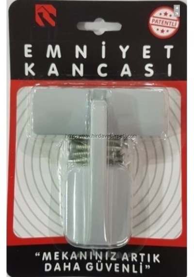 Pimapen Alüminyum Kapılar İçin Hırsızlara Karşı Levyeyle Açılmayı Önleyici Lüks Emniyet Kancası Kilidi - Gri