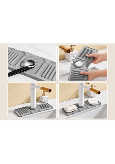 Mutfak Banyo Lavabo Kenarı Silikon Mat Gri 1464577