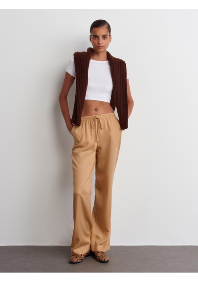 Dilvin Modal Crop Top Beyaz