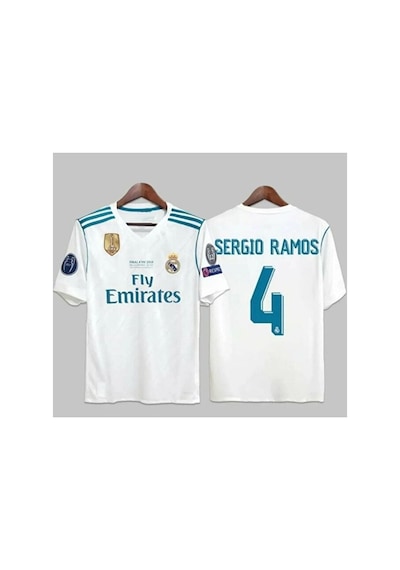 Real Madrid 2018 Kiev Şampiyonlar Ligi Finali Sergio Ramos Formas Çok Renkli