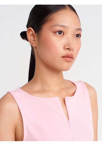 Dilvin 31764 Fermuar Detaylı Top-toz Pembe Toz Pembe