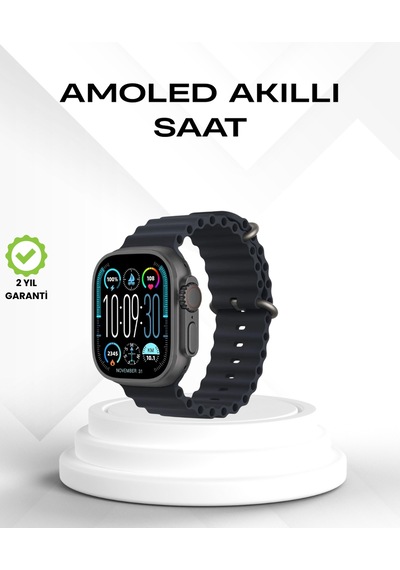 Amoled Akıllı Saat Bluetooth Arama Su Geçirmez