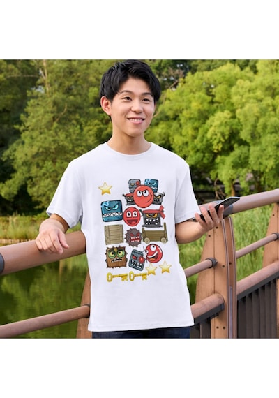 Alpşan Ticaret Red Ball Çocuk Tişörtü Red Ball Beyaz T-shirt Yetişkin Çocuk Tişört Beyaz