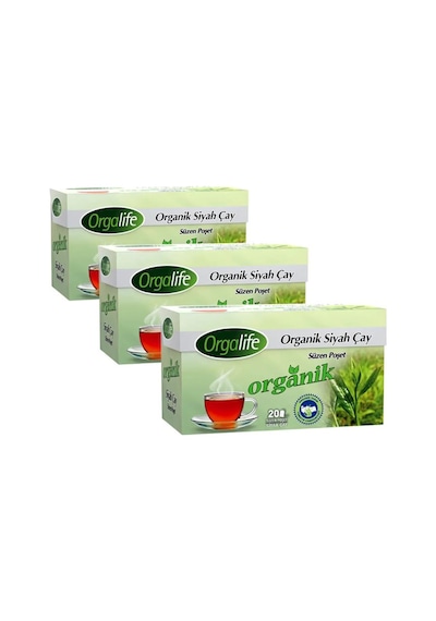 Orgalife Organik Bardak Poşet Siyah Çay 3 x 40 G