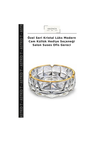 Özel Seri Kristal Lüks Modern Cam Küllük Hediye Seçeneği Salon Suses Ofis Gereci