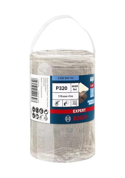 Bosch M480 115 Mm 320 Kum Cırtlı Rulo Elek Telli Ağ Zımpara