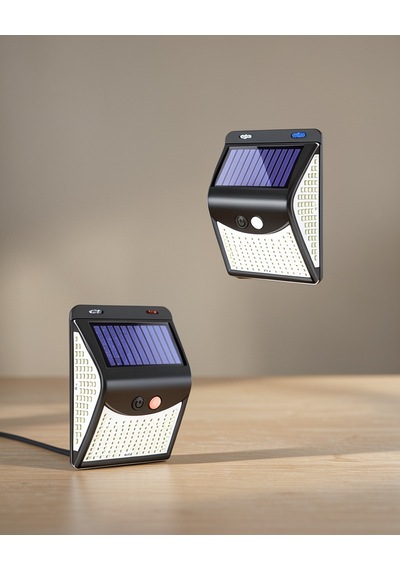 20 Led Solar Sensörlü Duvar Lambası Bahçe Işık Çok Renkli