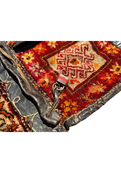 El Dokuma Antika Derili Sivas Heybesi Halı 47x114 Koleksiyonluk Kök Boya %100 Yün