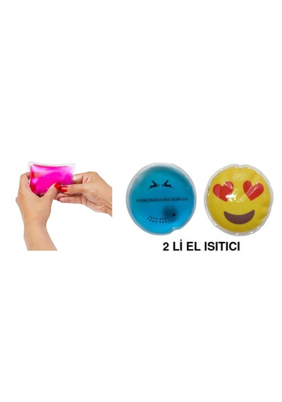 Emoji Mavi Ceylan Cep Sobası,el Isıtıcı,2 Adet Sıcak Su Torbası P