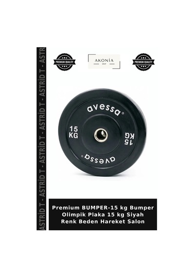 Premium Bumper-15 Kg Bumper Olimpik Plaka 15 Kg Siyah Renk Beden Hareket Salon