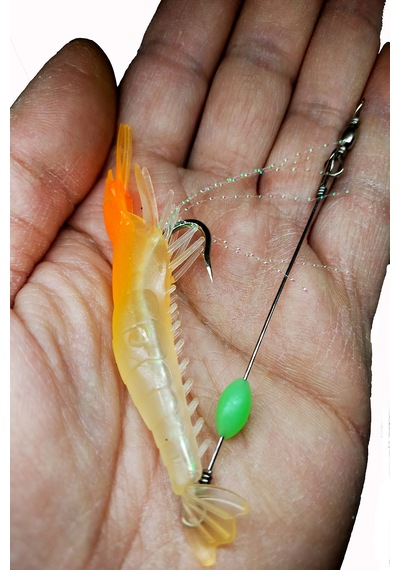 Karides Shrimp Turuncu Silikon Balık Yemi Kancalı 8.5 Cm 6 Gr