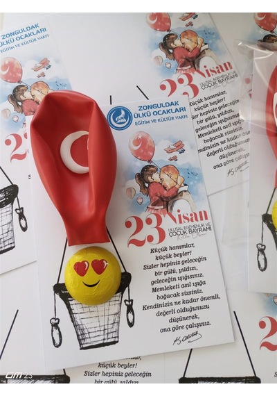 Farklı Market 23 Nisan Kurumsal Hediye Balon Ve Çikolata 10 Adet