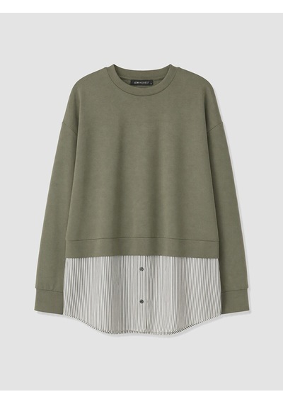 Lcw Modest Yeşil Soft Touch Kadın Sweatshirt Tunik