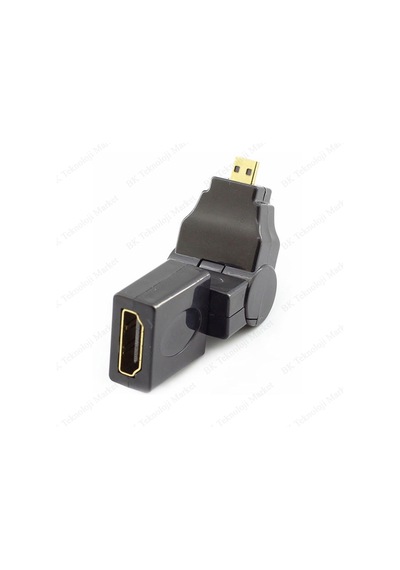 360 Derece Haraketli Micro Hdmı Erkek To Hdmı Dişi Dönüştürücü