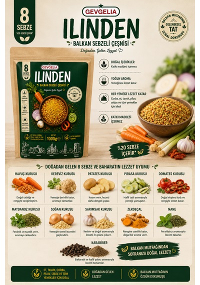 Gevgelıa Ilınden Balkan Sebze Çeşnisi 250 Gram %20 Hediyeli