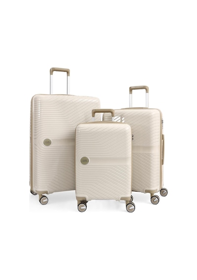 Ççs 5239 Polipropilen 3 Lü Valiz Seti Siyah-camel Siyah - Camel