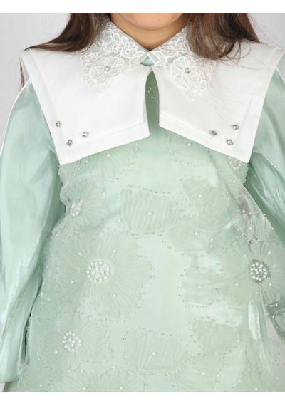 Xo Kids Kız Çocuk Elbise 7-11 Yaş 2709 Yeşil