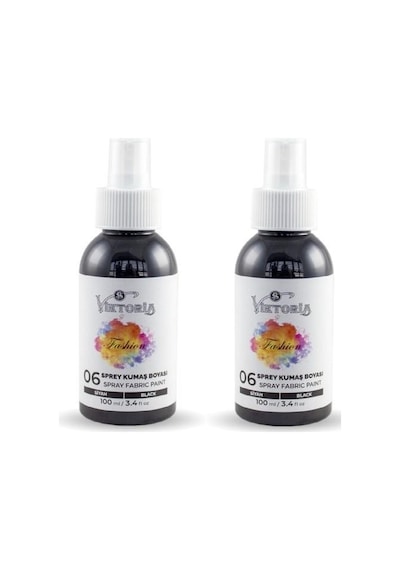 Viktoria Sprey Kumaş Boyası Siyah 100 ml x 2 Adet