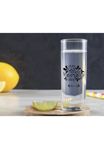 Kişiye Özel Renkli Baskılı Her Şeyi Biliriz Vodka Bardağı-1