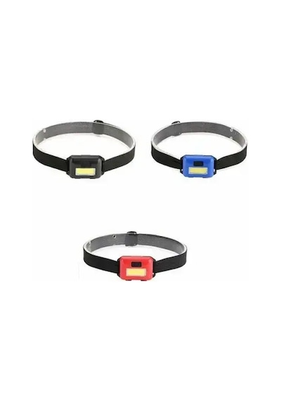 Headlamp T-89 3 Watt Cob Ledli Aaa Pilli Mini Kafa Lambası Feneri Çok renkli