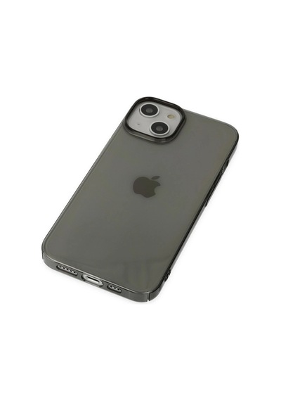 Apple iPhone Uyumlu 14 Plus Kılıf Pc Sert Şeffaf Kapak - Siyah İtdark29636