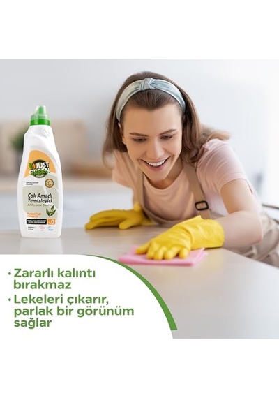 Just Green Organic Doğal Çok Amaçlı Temizleyici Sprey, Bebek Ve Evcil Hayvan Alanlarına Özel Hipoalerjenik Genel Y 10'lu Set