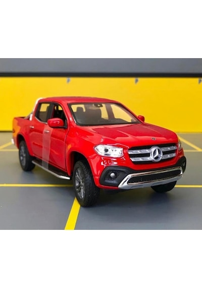 Welly Koleksiyon 1 / 24 Ölçek Mercedes X Class Kırmızı Arazi Aracı Model Metal Araba Çok Renkli