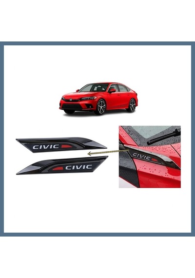 Buradabulabilirsin Honda Civic Fe1 2022 Ve Sonrası Uyumlu Çamurluk Üstü Ventil Dekoru Seti Parlak Siyah Bbz