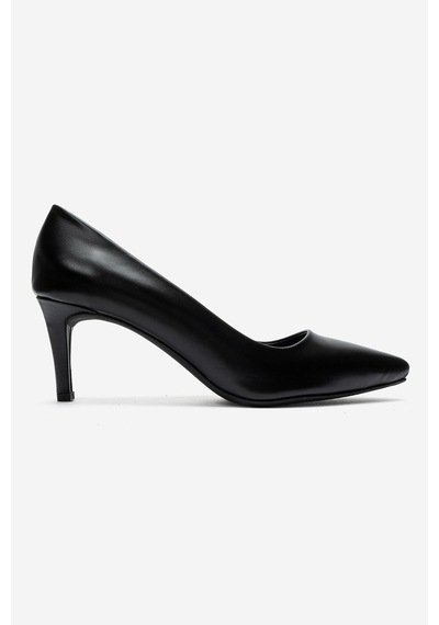 Luvi Shoes Clyde Siyah Cilt Hakiki Deri Kadın Topuklu Ayakkabı