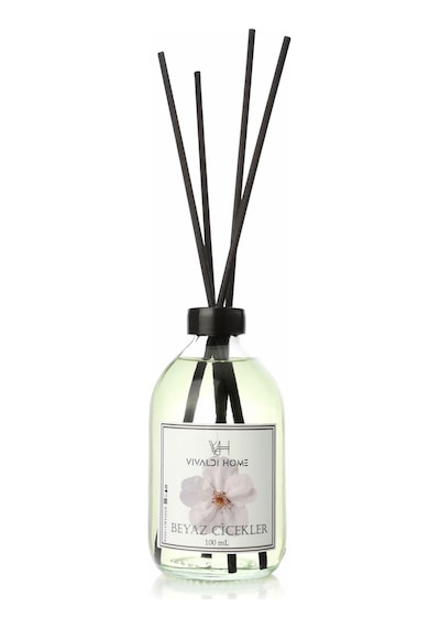 Vivaldi Home Beyaz Çiçekler Çubuklu Oda Kokusu Esansiyel Uçucu Yağ 100 ML