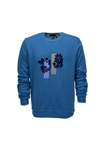 Erkek Baskılı Spor Sıfır Yaka Sweatshirt R2201 Bgl-st03191 001