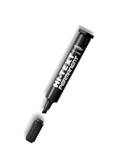 Hi-Text Kesik Uçlu Markör Permanent Kalem 3 Adet Siyah 30 ML