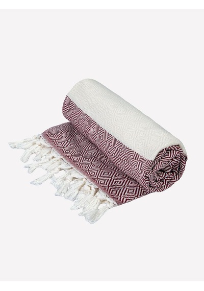 Ege Esintisi Peştemal Plaj Havlusu 90x170 Cm Yumuşak Dokulu, Hızlı Kuruyan Üstün Kalite Bordo