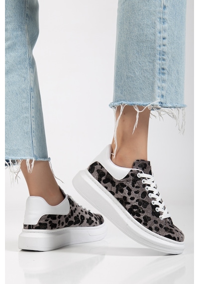 Erceka Günlük Kullanıma Uygun Kadın Spor Ayakkabı Sneaker Bağcıklı Beyaz Renge Siyah Leopar Siyah Leopar Erceka Günlük Kullanıma Uygun Kadın Spor Ayakkabı Sneaker Bağcıklı Beyaz Renge Siyah Leopar Siyah Leopar