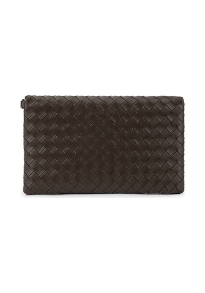 Tamer Tanca Kadın Suni Deri Kahverengi Clutch Çanta 921 7482-b Bn Cnt Sk26-27 Kahve Orgu