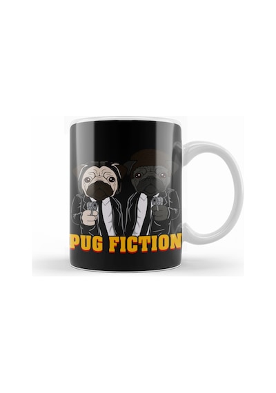 Pulp Fiction Pug Fiction Kupa Bardak Porselen Karışık