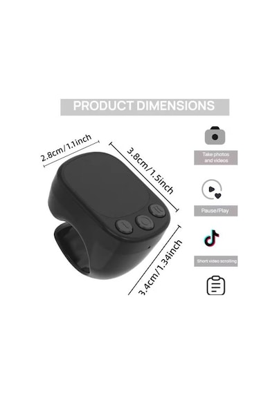 Plentiful Touchcontrol Mini Uzaktan Tiktok Kumandası Siyah