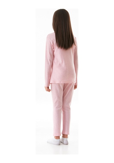 Be Happy Baskılı Kız Çocuk Pijama Takımı 25kcck726126245-pembe Pembe