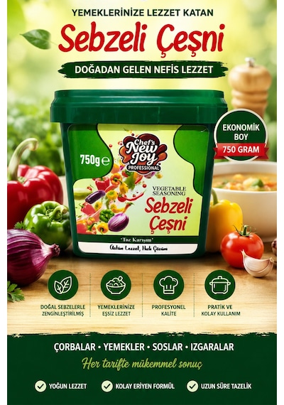 Sebzeli Çeşni 750 Gr Vegetable Seasoning