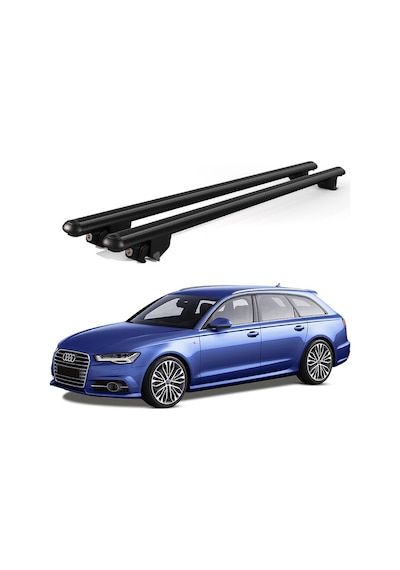 Kanca Audi A6 Avant 2012-2018 Uyumlu Siyah Kilitli Ara Atkı 120cm Port Bagaj Tavan Barı
