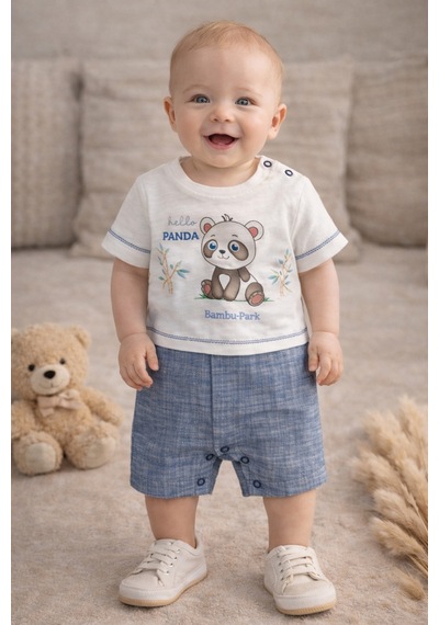 Uğur Bebe Bebessi Erkek Bebek Panda Baskılı Şambre Yazlık Tulum %100 Pamuk Şortlu Bebek Tulum Ekru Mavi Ekru Mavi Uğur Bebe Bebessi Erkek Bebek Panda Baskılı Şambre Yazlık Tulum %100 Pamuk Şortlu Bebek Tulum Ekru Mavi Ekru Mavi