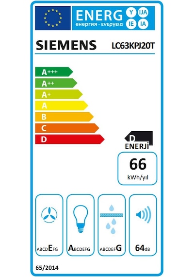 Siemens LC63KPJ20T Davlumbaz Duvar Tipi